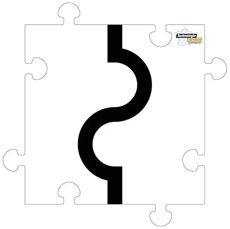 Pièce Puzzle Zigzag courbe Affaire À Saisir