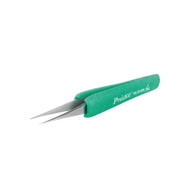 Prix Bas Pince brucelle fine ESD TZ212N avec revêtement mousse 129mm